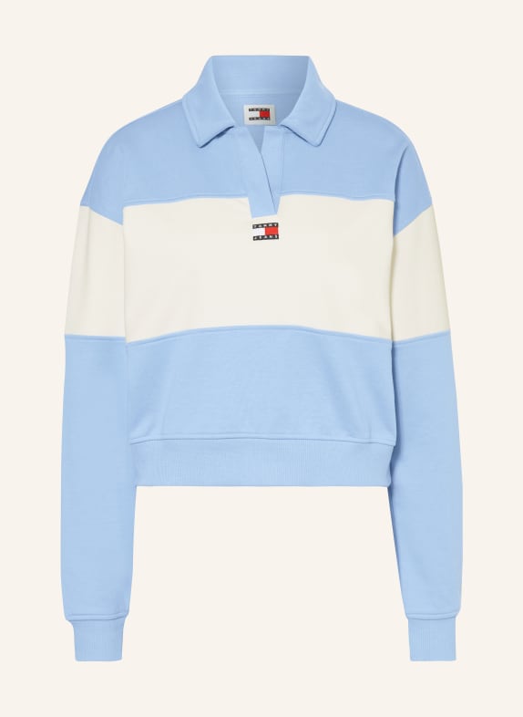 TOMMY JEANS Rugby shirt LIGHT BLUE/ WHITE