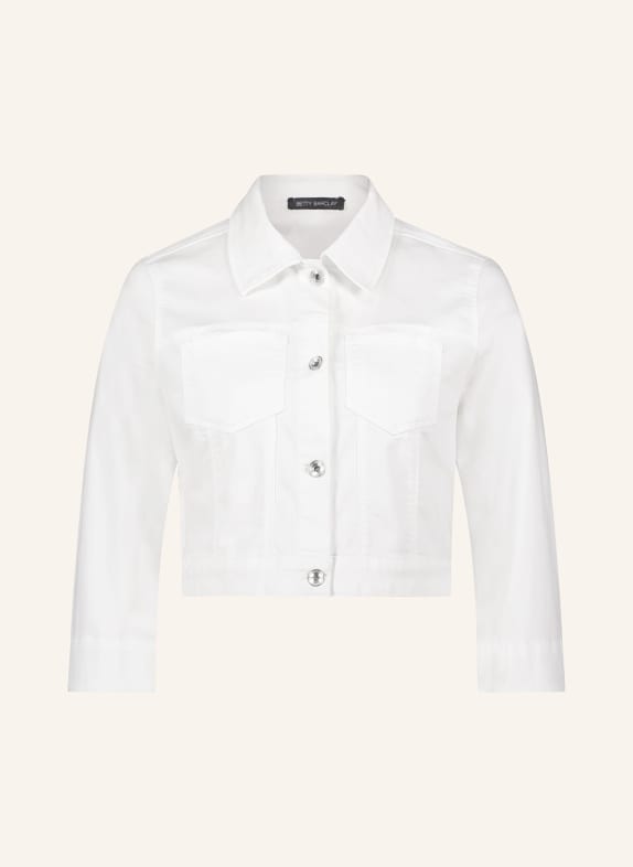 Betty Barclay Cropped denim jacket with 3/4 sleeves 1620 WHITE DENIM