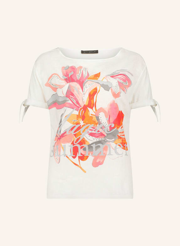 Betty Barclay T-shirt in mixed materials CREAM/ ROSE/ ORANGE