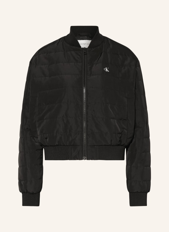 Calvin Klein Jeans Cropped bomber jacket BLACK