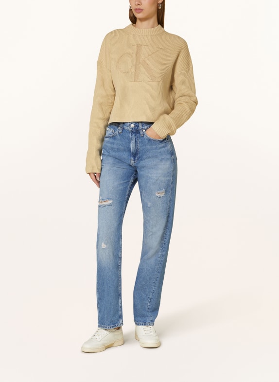 Calvin Klein Jeans Gescheurde spijkerbroek 1AA Denim Light