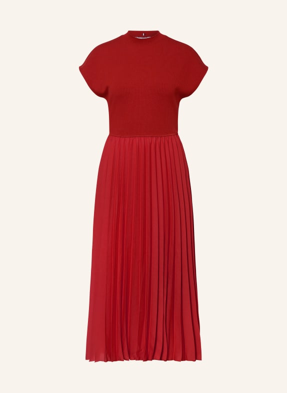 TOMMY HILFIGER Dress in mixed materials DARK RED