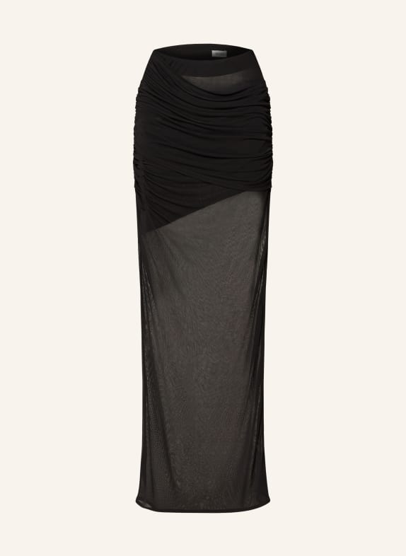 GAUGE81 Síťovaná sukně TIROI ČERNÁ