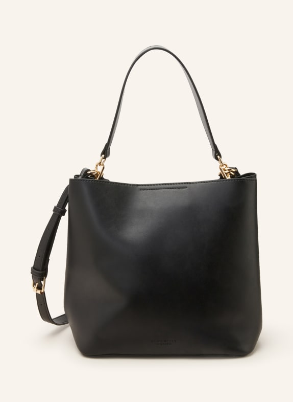 SEIDENFELT Hobo bag LILLA with removable pouch BLACK