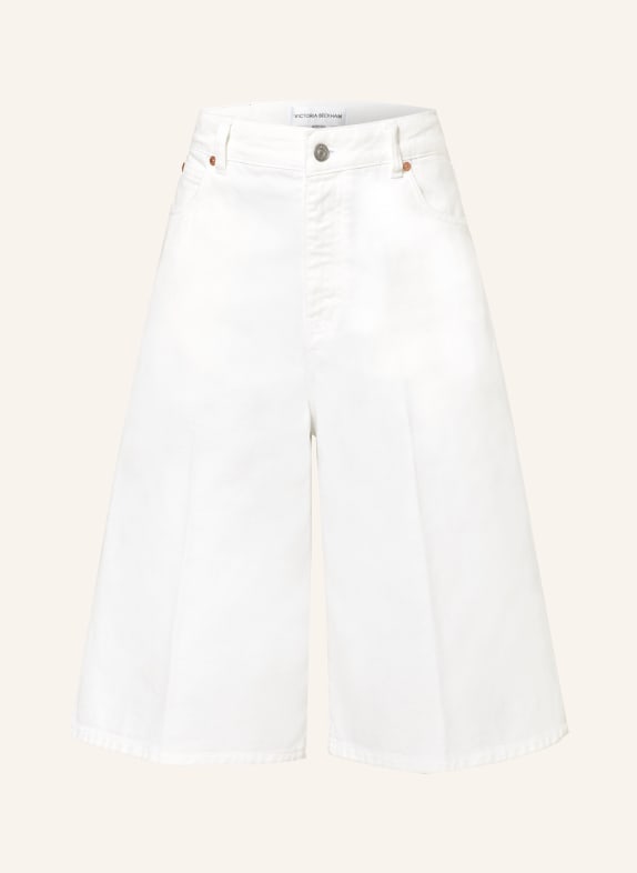 VICTORIABECKHAM Szorty jeansowe oversized 8845 WASHED WHITE