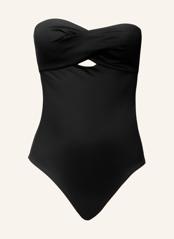 Calvin Klein Bandeau swimsuit STRUCTURED TWIST BLACK