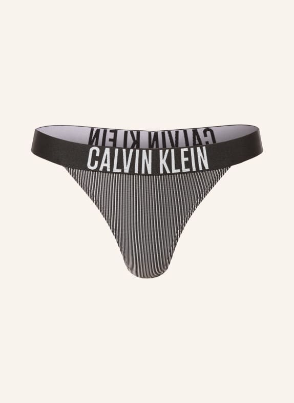 Calvin Klein Bikinové kalhotky brazilky INTENSE POWER ČERNÁ/ BÍLÁ
