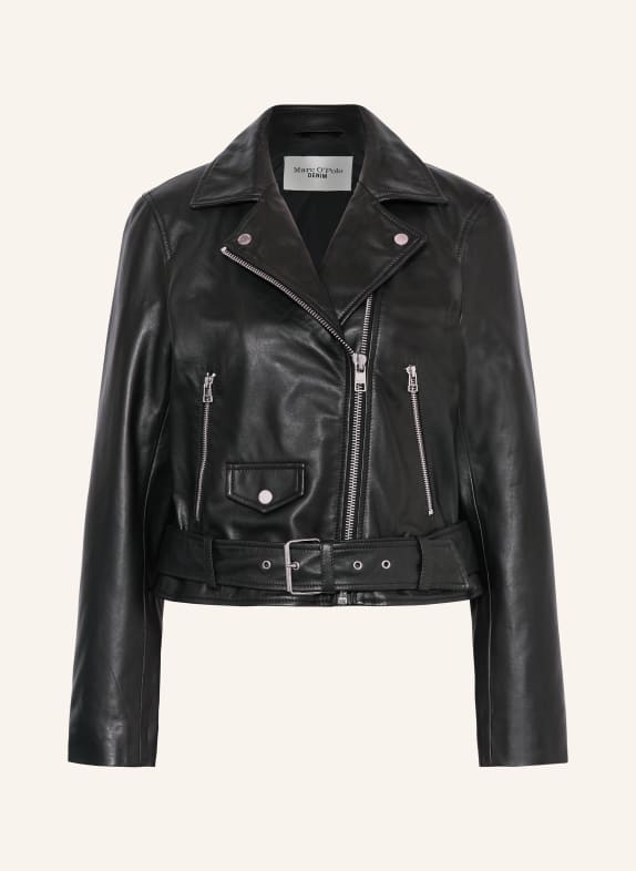 Marc O'Polo DENIM Leather jacket BLACK