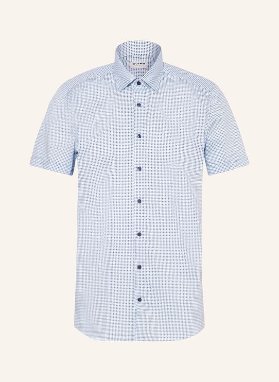 OLYMP Košile s krátkým rukávem Level Five Body Fit TMAVĚ MODRÁ/ MODRÁ/ BÍLÁ