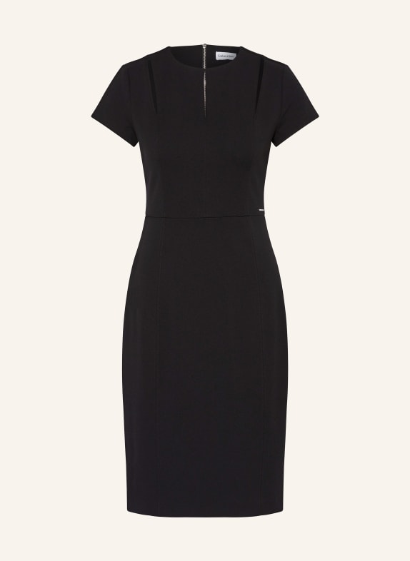 Calvin Klein Sheath dress with cut-outs BLACK
