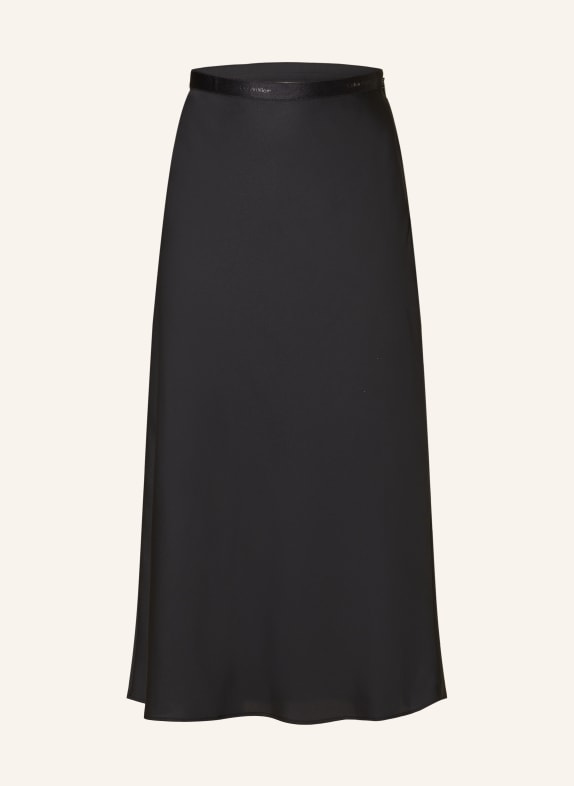 Calvin Klein Saténová sukně ČERNÁ