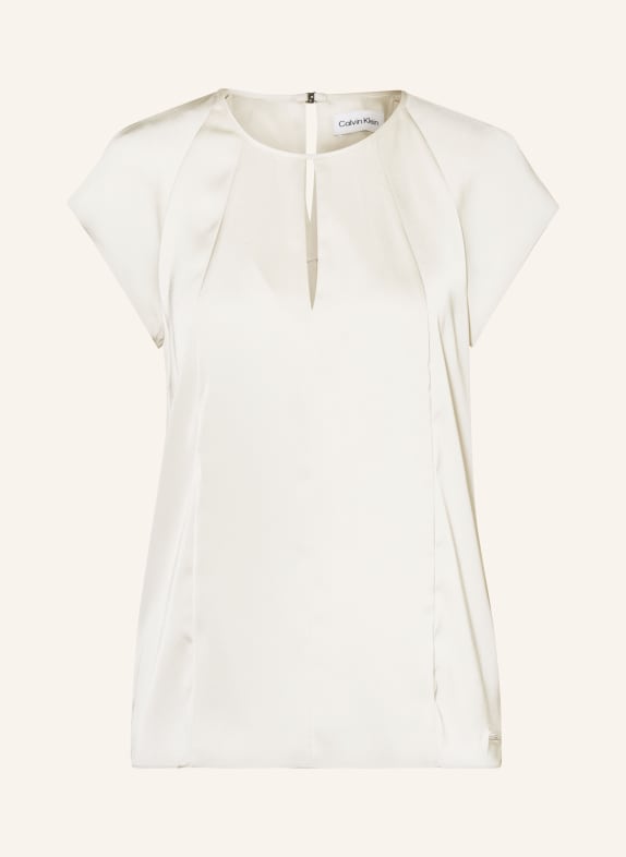 Calvin Klein Blouse top in satin WHITE/ ECRU
