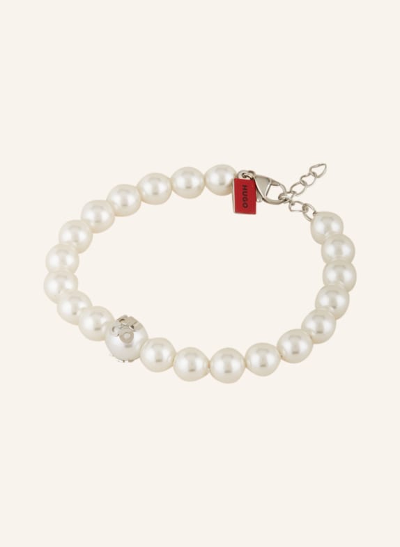 HUGO Bracelet with beading WHITE