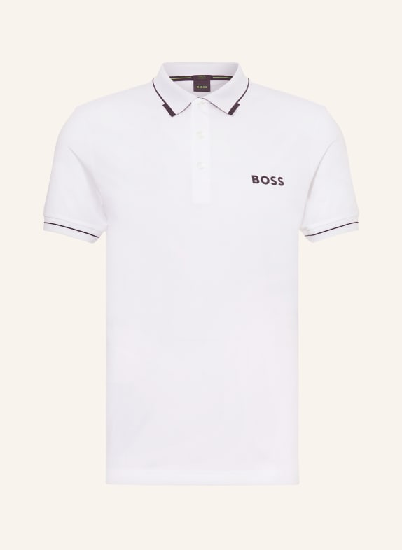 BOSS Functional polo shirt PAUL PRO slim fit WHITE