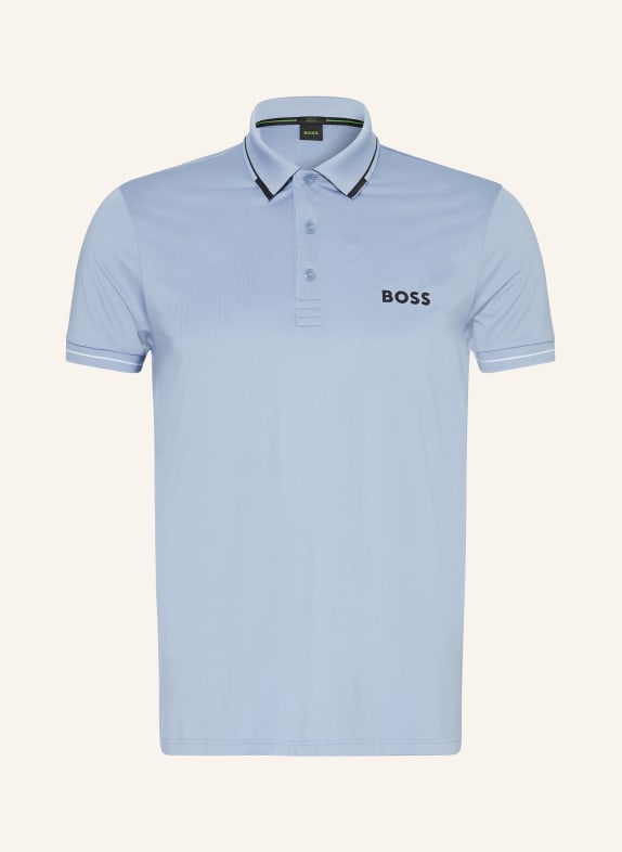 BOSS Functional polo shirt PAUL PRO slim fit LIGHT BLUE