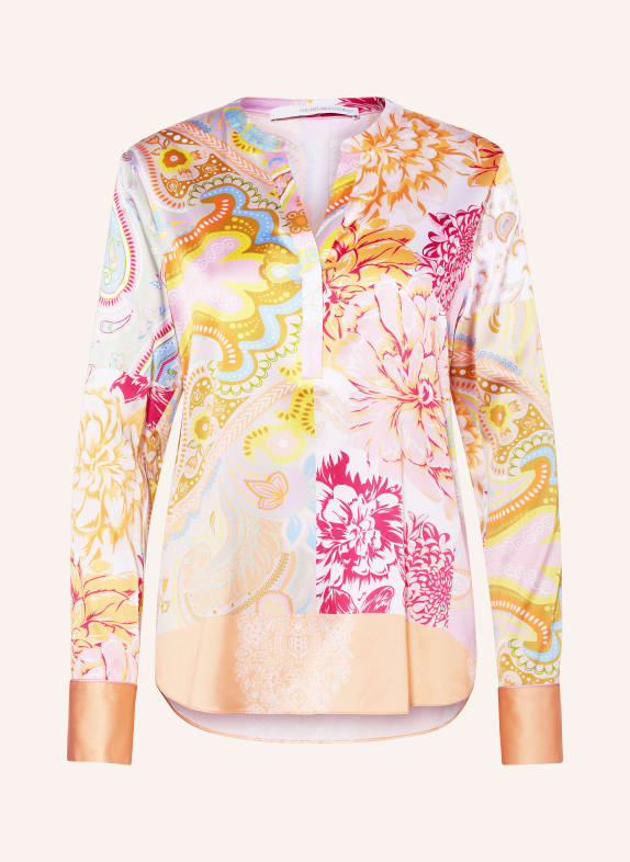 HERZEN'S ANGELEGENHEIT Shirt blouse in silk YELLOW/ ORANGE/ PINK