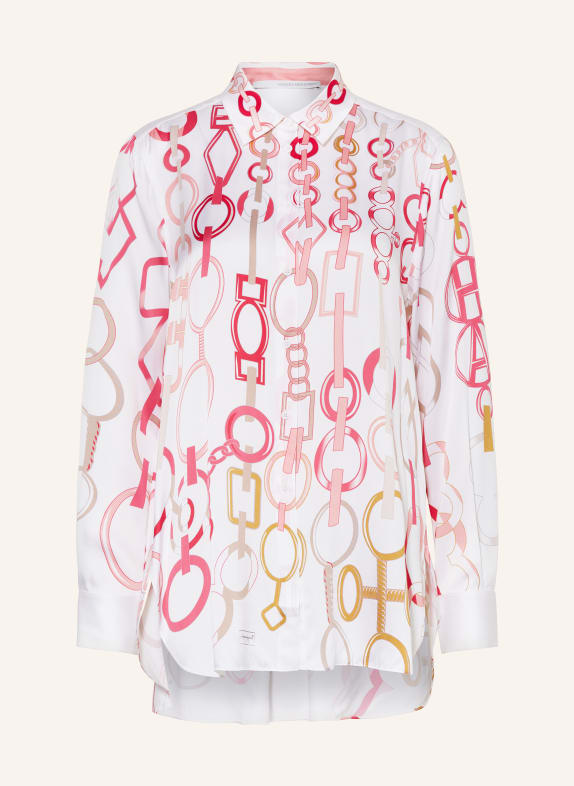 HERZEN'S ANGELEGENHEIT Shirt blouse in silk 242015 vanilla multi creme pink