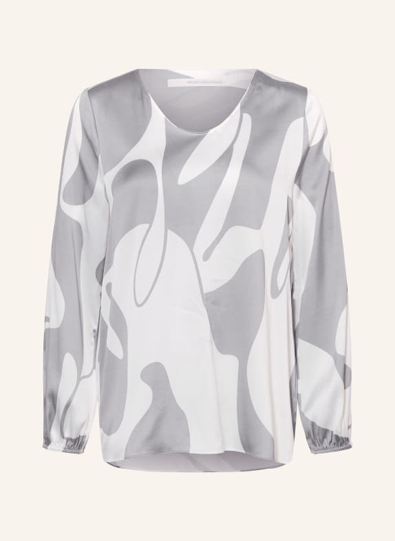 HERZEN'S ANGELEGENHEIT Silk blouse WHITE/ GRAY