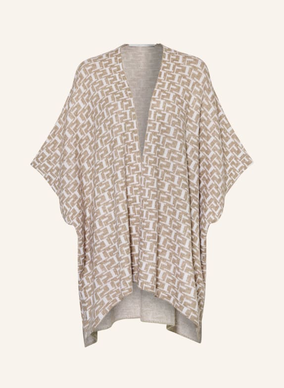 HERZEN'S ANGELEGENHEIT Knitted cape with cashmere BEIGE/ CREAM