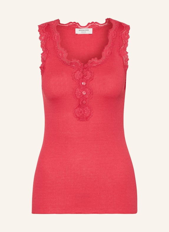 rosemunde Silk top with lace PINK