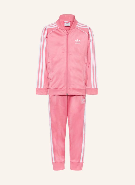 adidas Originals Trainingsanzug mit Galonstreifen PINK/ WEISS