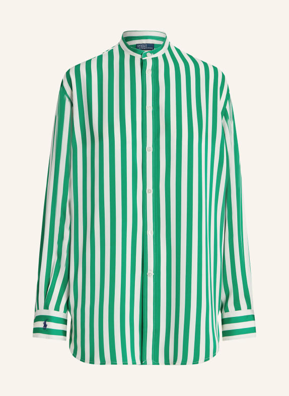 POLO RALPH LAUREN Silk blouse CREAM/ GREEN