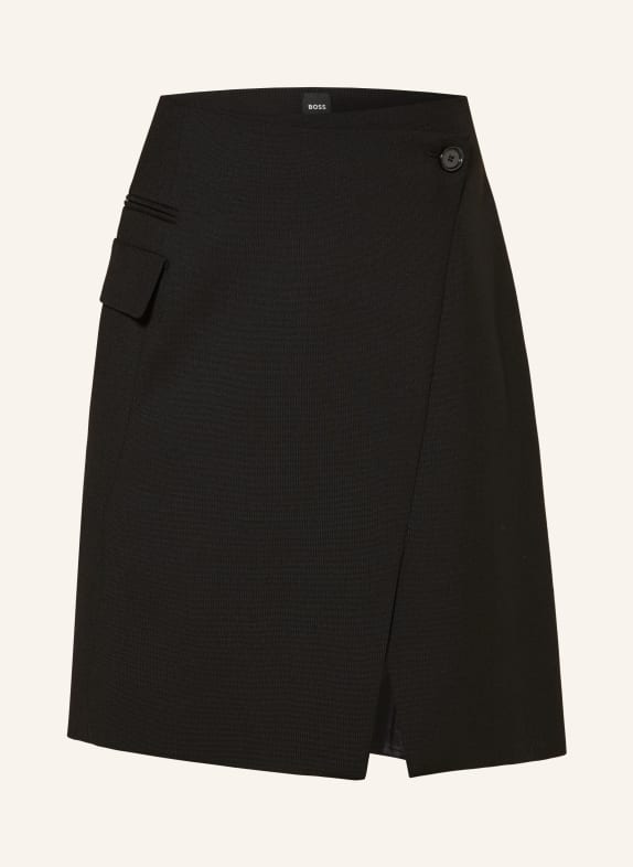 BOSS Skirt VELMUTA in wrap look BLACK