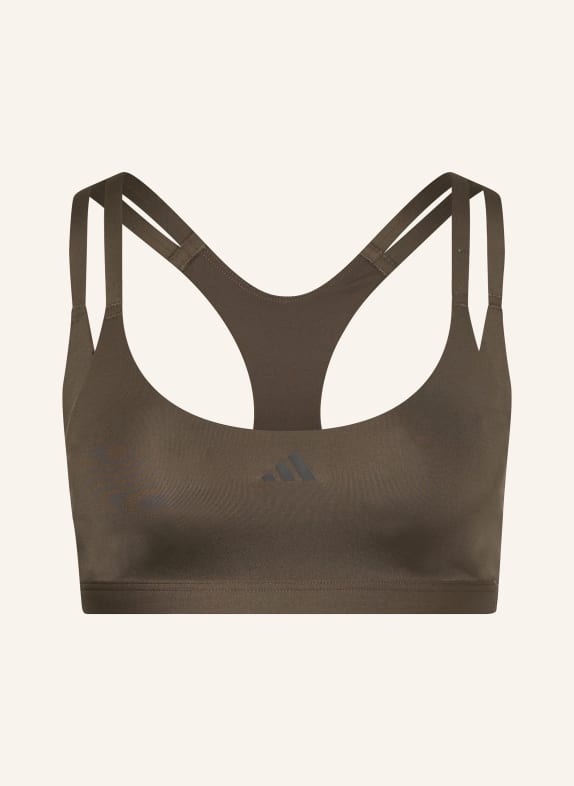 adidas Sports bra AERIM LS STRNGT DARK BROWN