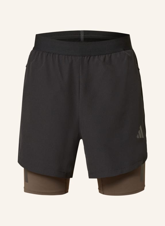 adidas 2-in-1-Trainingsshorts POWER SCHWARZ