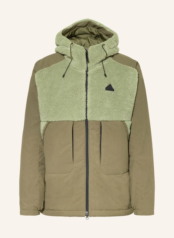 adidas Kurtka CITY ESCAPE z mieszanki materiałów CIEMNOZIELONY/ OLIWKOWY