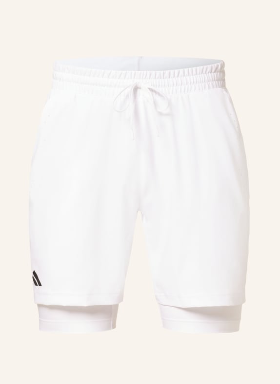 adidas 2-in-1 tennis shorts WHITE