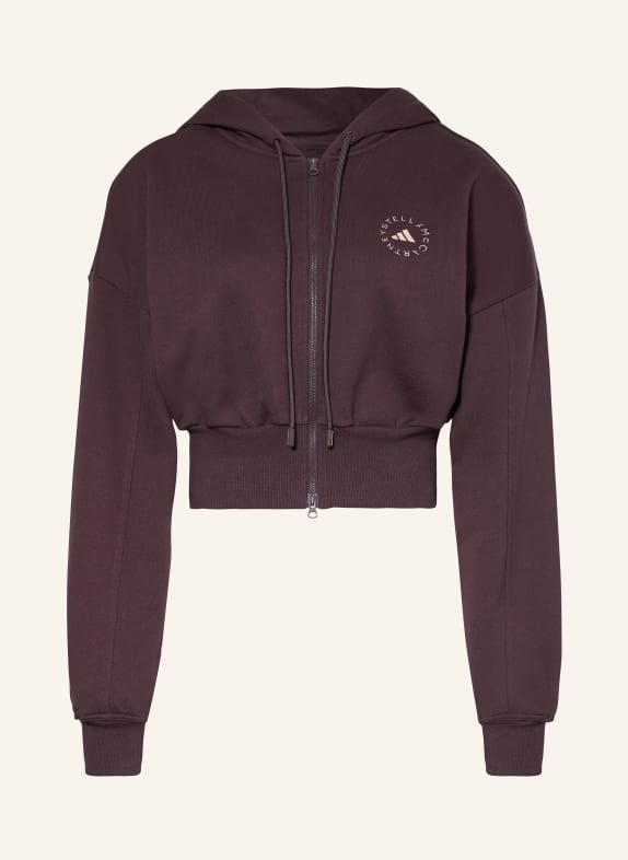 adidas by Stella McCartney Mikinová bunda TMAVĚ ČERVENÁ