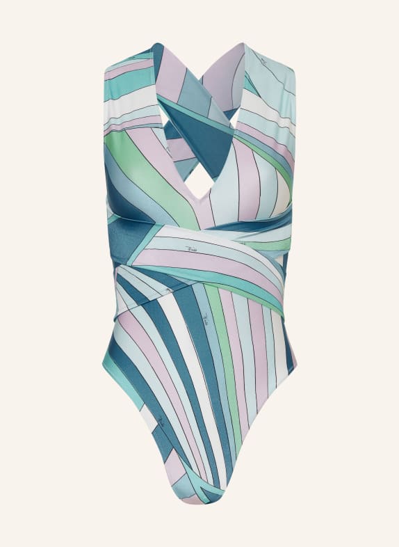 PUCCI Swimsuit WHITE/ LIGHT BLUE/ LIGHT GREEN
