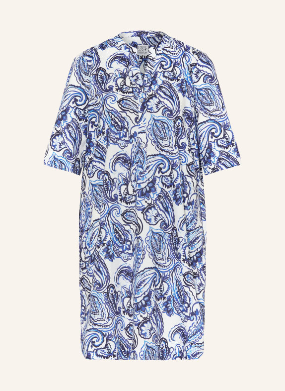 Emily VAN DEN BERGH Dress with 3/4 sleeves BLUE/ DARK BLUE/ WHITE