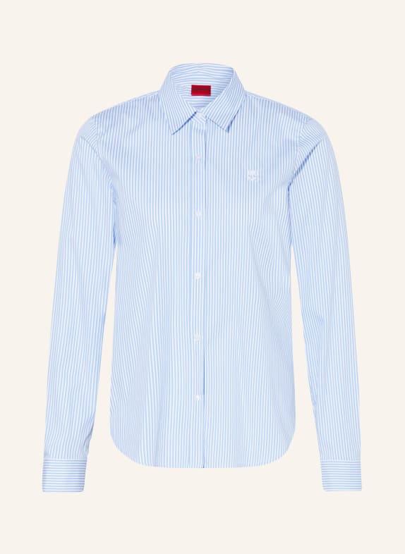 HUGO Shirt blouse THE ESSENTIAL BLUE/ WHITE