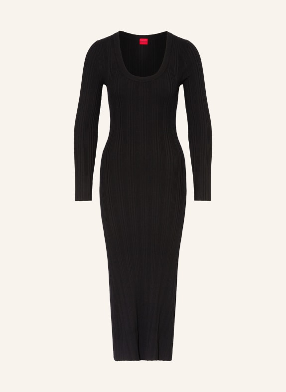 HUGO Knit dress SARPHETA BLACK