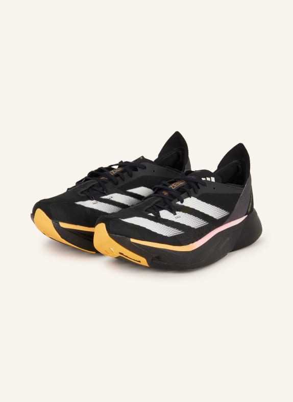 adidas Buty do biegania ADIZERO ADIOS PRO 3 CZARNY/ CIEMNOŻÓŁTY/ RÓŻOWY