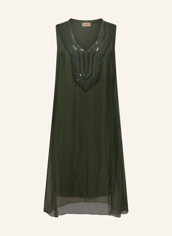 CARTOON Dress with sequins DARK GREEN
