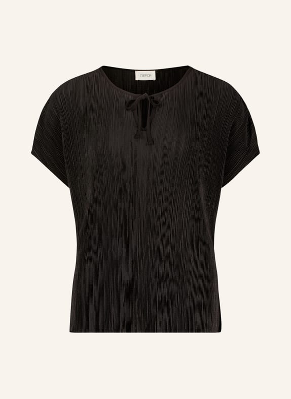 CARTOON Shirt blouse with pleats BLACK