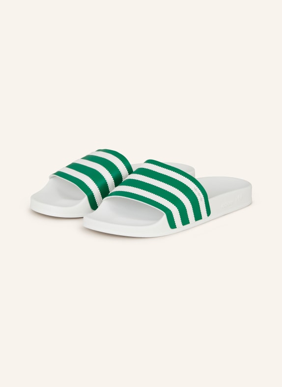 adidas Originals Pantoletten ADILETTE WEISS/ GRÜN