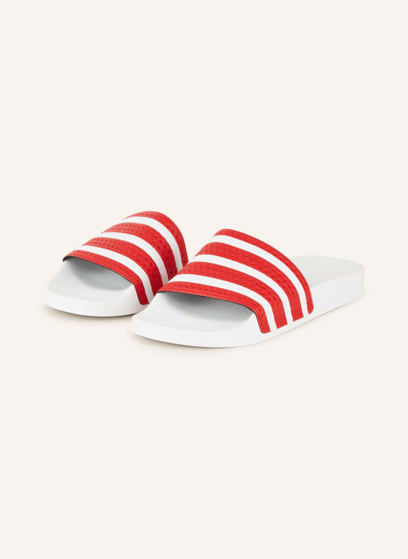 adidas Originals Slides ADILETTE WHITE/ RED