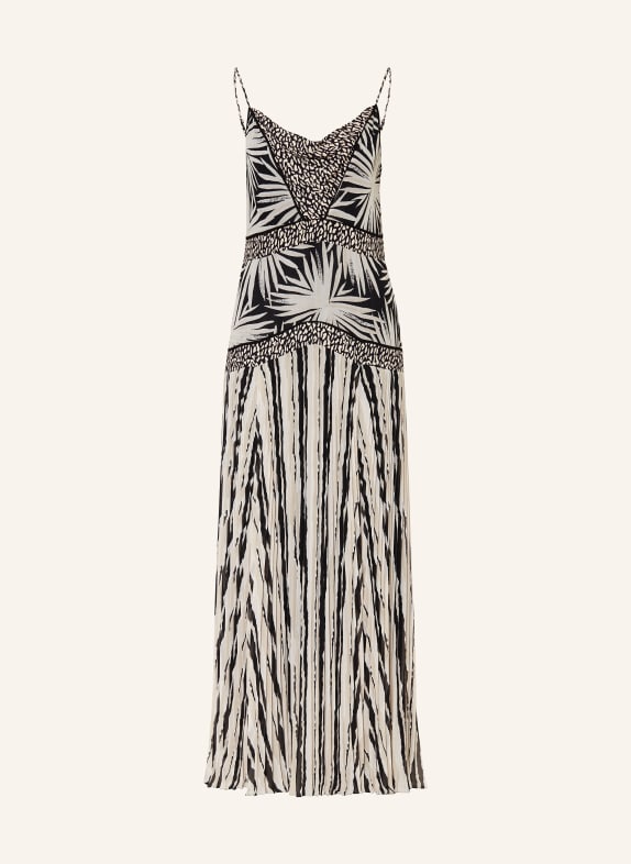 DIANE VON FURSTENBERG Sukienka LISSIE z plisami CZARNY/ JASNOCZARY