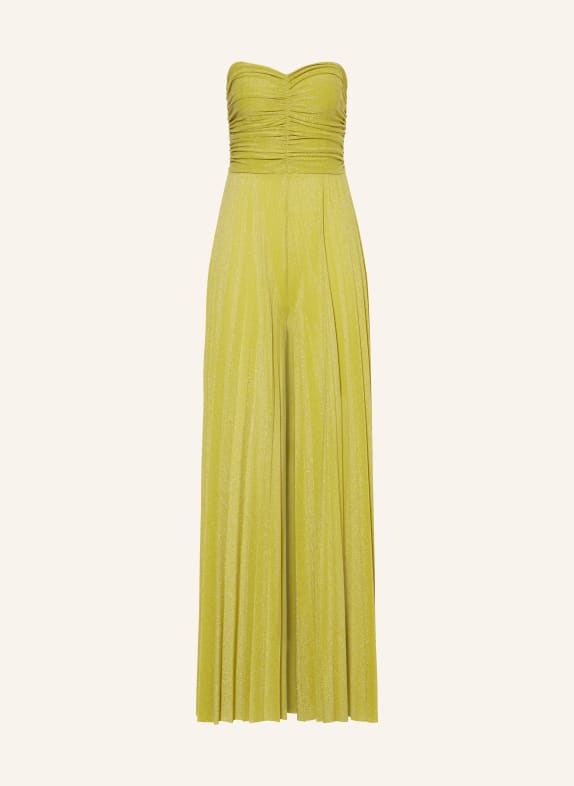 V by Vera Mont Off-shoulder jumpsuit with glitter thread LIGHT GREEN