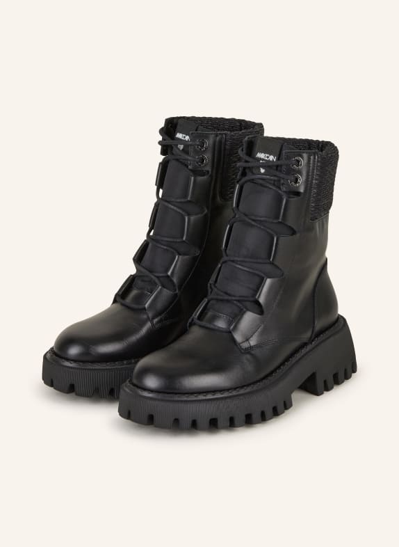 MARC CAIN Lace-up boots WIGAN 900 BLACK