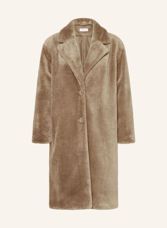 darling harbour Kunstfell-Mantel TAUPE
