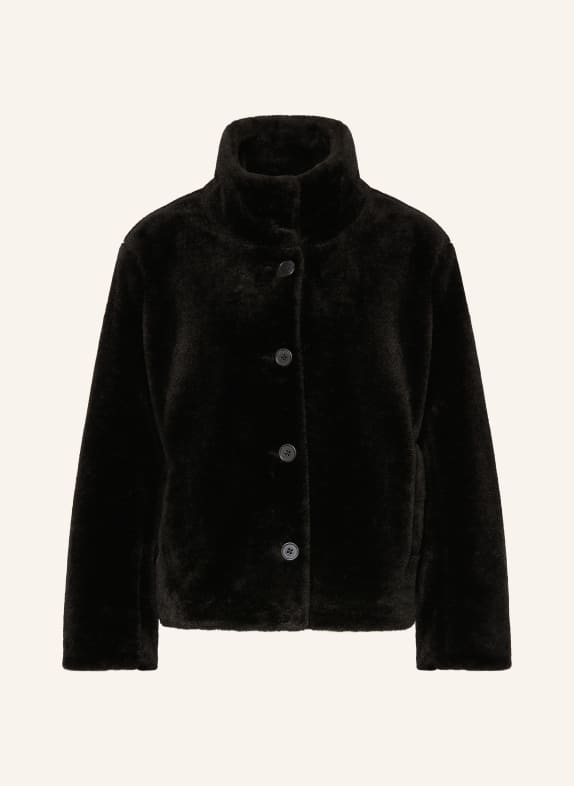 darling harbour Faux fur jacket BLACK