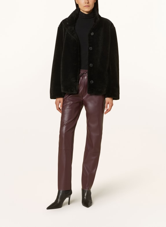 darling harbour Kunstfell-Jacke SCHWARZ