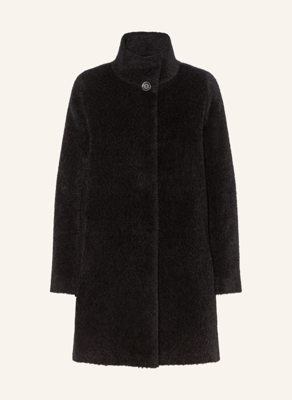 ICONS CINZIA ROCCA Coat with alpaca BLACK