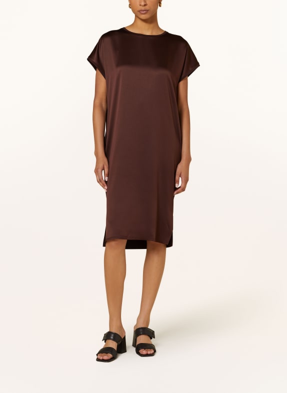 JOOP! Dress in mixed materials DARK BROWN