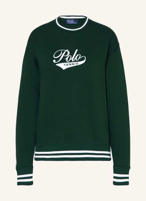 POLO RALPH LAUREN Sweatshirt DARK GREEN/ WHITE